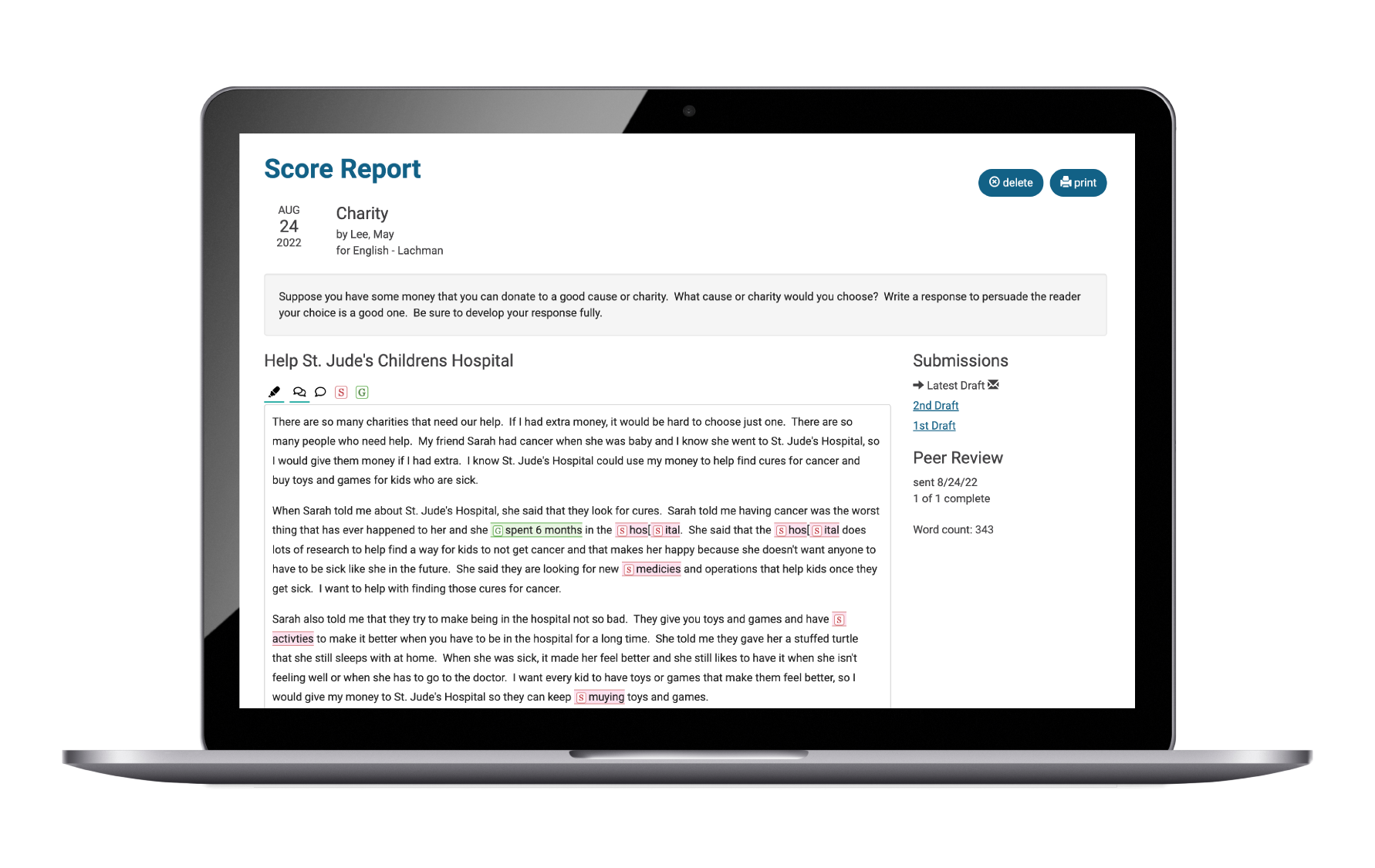 ERB Writing Practice